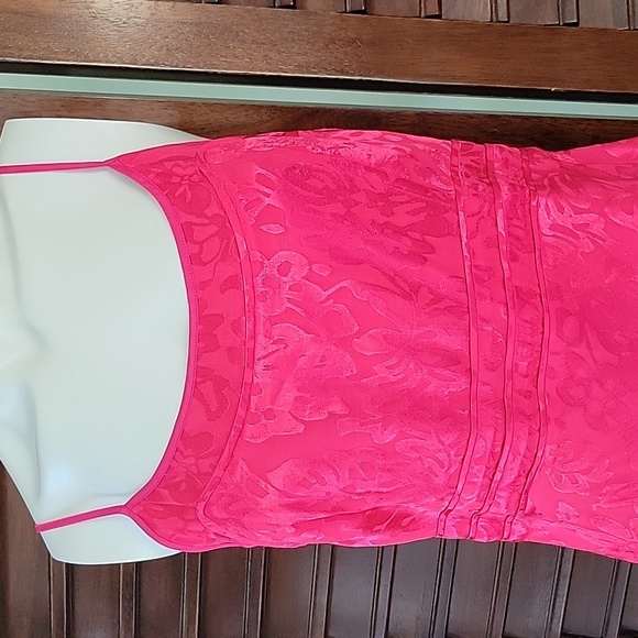 Privacy Please Red Slip Dress Slinky Lingerie Sundress Spaghetti Strap Medium - Picture 4 of 6